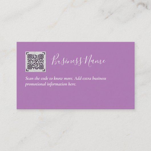 Creëer eigen QR-code Visitekaartje - Veel kleuren Informatiekaartje (Voorkant)