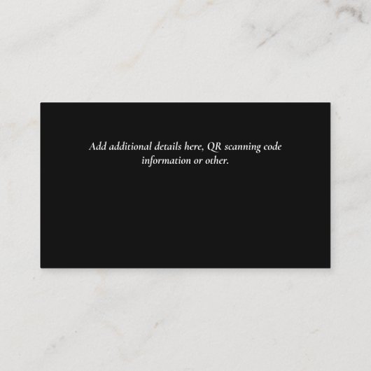 Creëer eigen QR-code Visitekaartje - Veel kleuren Informatiekaartje (Achterkant)