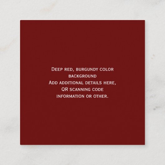 Creëer eigen QR-code Visitekaartje - Veel kleuren Informatiekaartje (Achterkant)