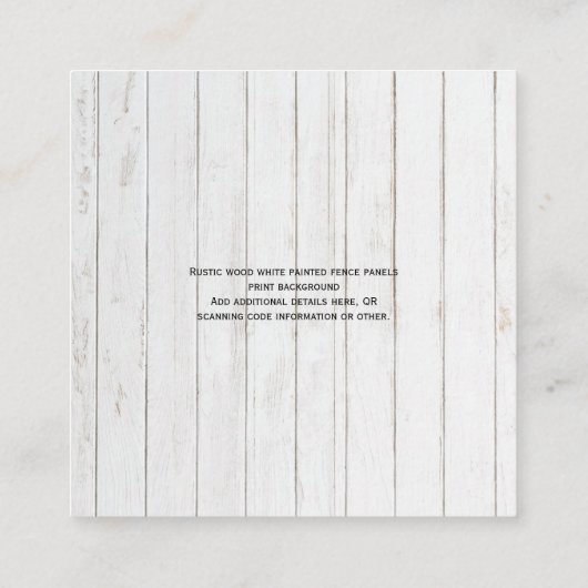 Creëer eigen QR-code Visitekaartje - Veel kleuren Informatiekaartje (Achterkant)