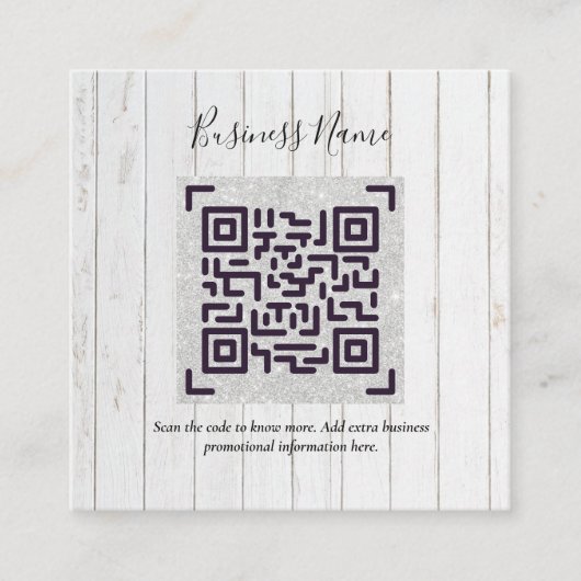 Creëer eigen QR-code Visitekaartje - Veel kleuren Informatiekaartje (Voorkant)