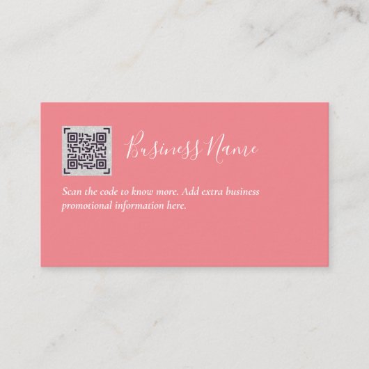 Creëer eigen QR-code Visitekaartje - Veel kleuren Informatiekaartje (Voorkant)