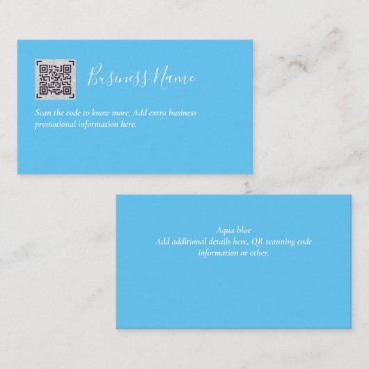 Creëer eigen QR-code Visitekaartje - Veel kleuren Informatiekaartje (Voorkant / Achterkant)
