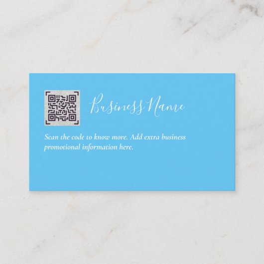 Creëer eigen QR-code Visitekaartje - Veel kleuren Informatiekaartje (Voorkant)