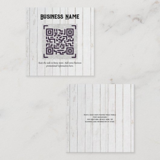 Creëer eigen QR-code Visitekaartje - Veel kleuren Informatiekaartje (Voorkant / Achterkant)