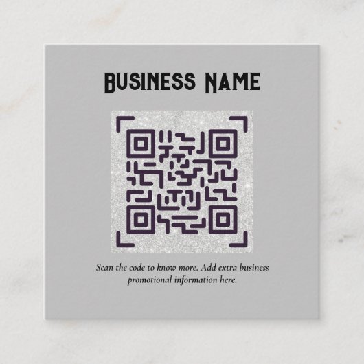 Creëer eigen QR-code Visitekaartje - Veel kleuren Informatiekaartje (Voorkant)