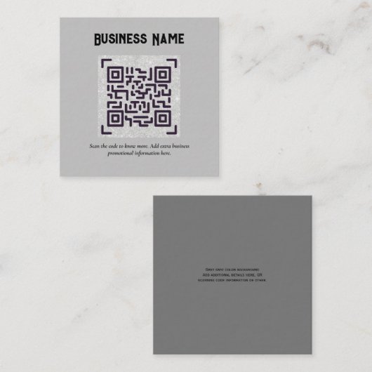 Creëer eigen QR-code Visitekaartje - Veel kleuren Informatiekaartje (Voorkant / Achterkant)