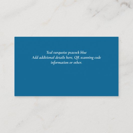 Creëer eigen QR-code Visitekaartje - Veel kleuren Informatiekaartje (Achterkant)