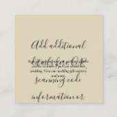 Creëer eigen QR-code Visitekaartje - Veel kleuren Informatiekaartje (Achterkant)