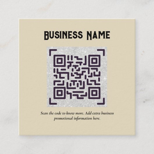 Creëer eigen QR-code Visitekaartje - Veel kleuren Informatiekaartje (Voorkant)