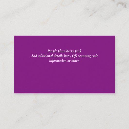 Creëer eigen QR-code Visitekaartje - Veel kleuren Informatiekaartje (Achterkant)