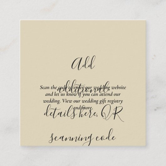 Creëer eigen QR-code Visitekaartje - Veel kleuren Informatiekaartje (Achterkant)