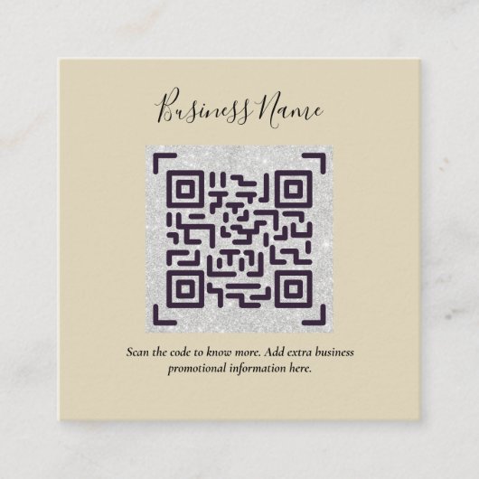 Creëer eigen QR-code Visitekaartje - Veel kleuren Informatiekaartje (Voorkant)