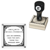 Creëer Eigen stempel Aangepaste tekst  rand vierka (Gestempeld)