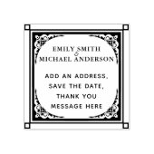 Creëer Eigen stempel Aangepaste tekst  rand vierka (Afrduk)