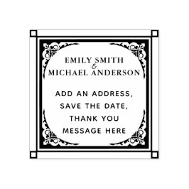 Creëer Eigen stempel Aangepaste tekst  rand vierka