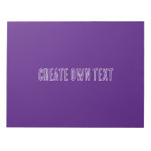 Creëer eigen tekst Royal Paarse Achtergrond Studen Notitieblok (Voorkant)