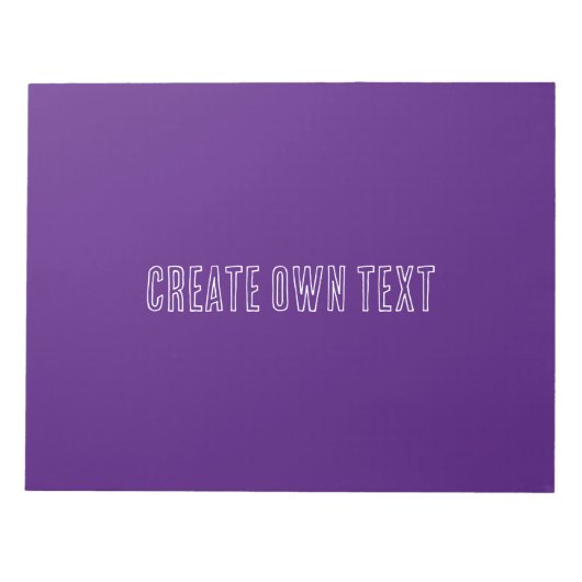 Creëer eigen tekst Royal Paarse Achtergrond Studen Notitieblok (Voorkant)
