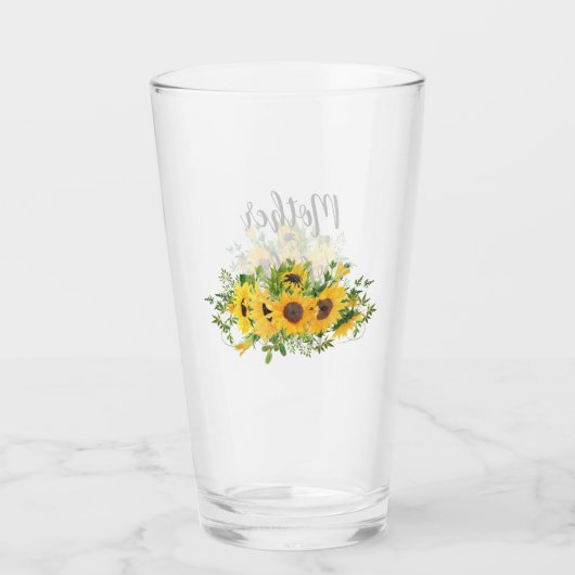 Creëer Eigen zonnebloempitten Partij Gifts ADD TEK Glas (Achterkant)