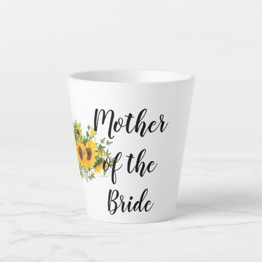 Creëer Eigen zonnebloempitten Partij Gifts ADD TEK Latte Mok (Voorkant)