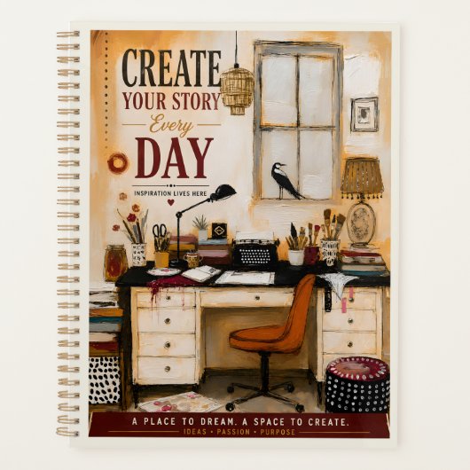 Creëer elke dag je verhaal planner (Voorkant)