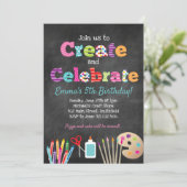 Creëer- en gevierde kunstpartij kaart (Staand voorkant)