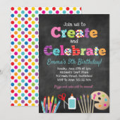 Creëer- en gevierde kunstpartij kaart (Voorkant / Achterkant)