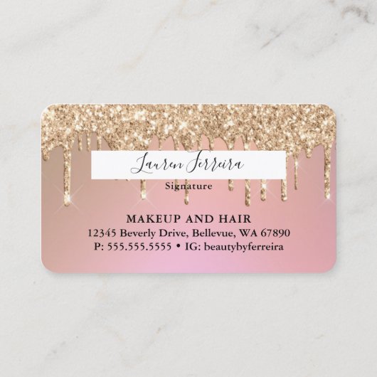 Creëer- en haarkaartenstijl Visitekaartje (Achterkant)