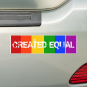 CREËER EQUAL GAY LGBT RAINBOW BUMPERSTICKER (Op auto)