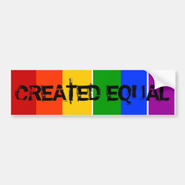 CREËER EQUAL GAY LGBT RAINBOW BUMPERSTICKER