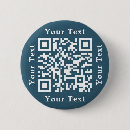 Creëer Eucalyptus Blue Website URL Scan Me QR-code Ronde Button 5,7 Cm