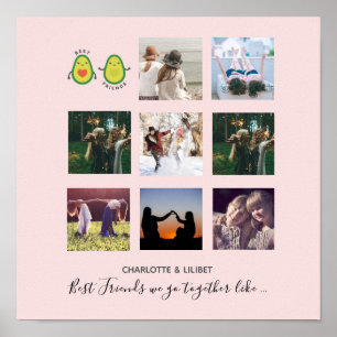 Creëer Ewn BFF Photo Collage giften - Vegan Avocad Poster