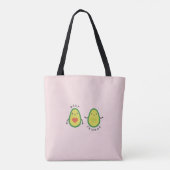 Creëer Ewn BFF Photo Collage giften - Vegan Avocad Tote Bag (Achterkant)