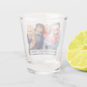 Creëer familie foto en tekst shot glas (Achterkant)