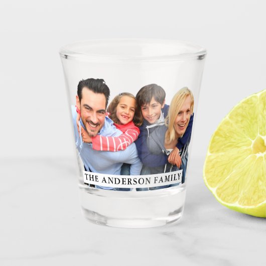 Creëer familie foto en tekst shot glas (Voorkant)
