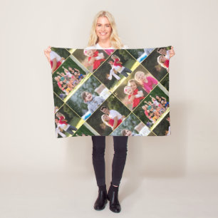Creëer Familie Kinder Huisdieren Bruiloft 5 Fotoco Fleece Deken