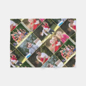 Creëer Familie Kinder Huisdieren Bruiloft 5 Fotoco Fleece Deken (Voorkant (Horizontaal))