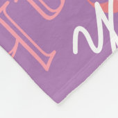 Creëer Feminine Name Typography Lavender Fleece Deken (Hoek)