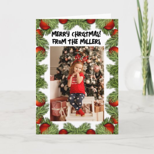 CREËER FOTO KERSTMIS KAART PINE LIJST (Voorkant)
