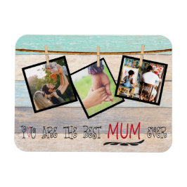 Creëer fotocollage voor je moeder magneet