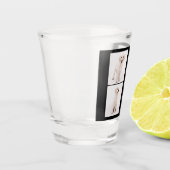 Creëer-fotofamilie monogram collage shot glas (Links)