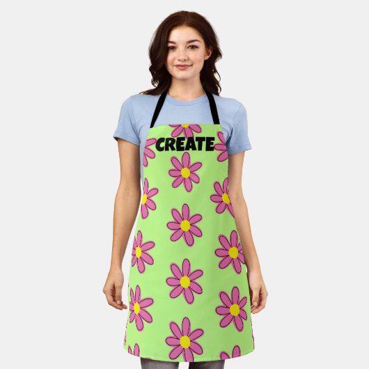 CREËER Fun Flowers Schort (Gedragen)