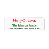Creëer Gepersonaliseerd kerstretouradres voor Merr Etiket (Voorkant)
