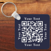 Creëer Gepersonaliseerde Bedrijf Logo QR Code Sleutelhanger (Voorkant)