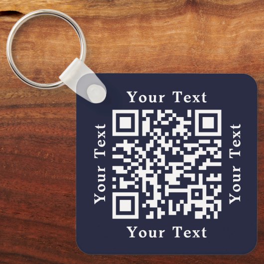 Creëer Gepersonaliseerde Bedrijf Logo QR Code Sleutelhanger (Voorkant)