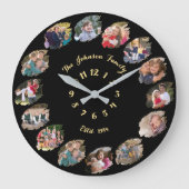 Creëer Gepersonaliseerde Custom Family Photo Colla Grote Klok (Voorkant)