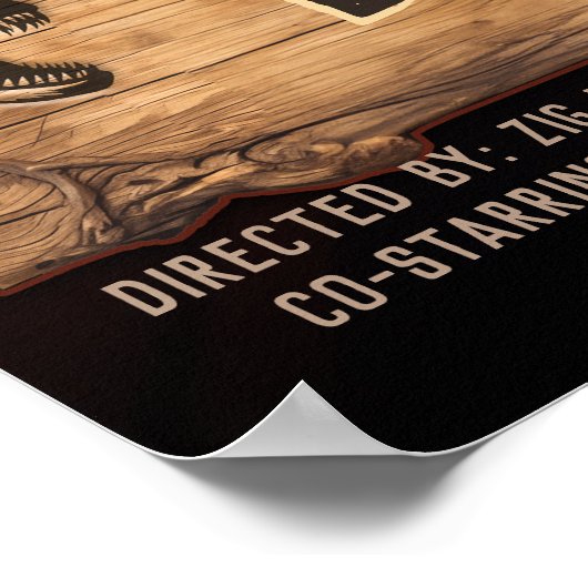 Creëer gepersonaliseerde dinosaurus avontuur film poster (Hoek)