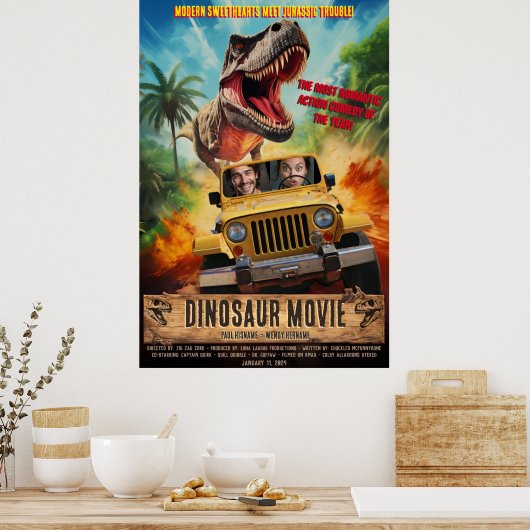Creëer gepersonaliseerde dinosaurus avontuur film poster (Keuken)