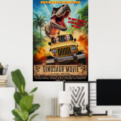 Creëer gepersonaliseerde dinosaurus avontuur film poster (Thuiskantoor)