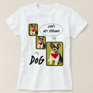 Creëer/gepersonaliseerde Dog 3-paneelfoto's T-shirt